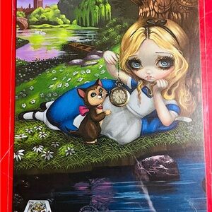 Disney Parks WonderGround Alice and Dinah 5x7 Postcard Jasmine Becket-Griffith